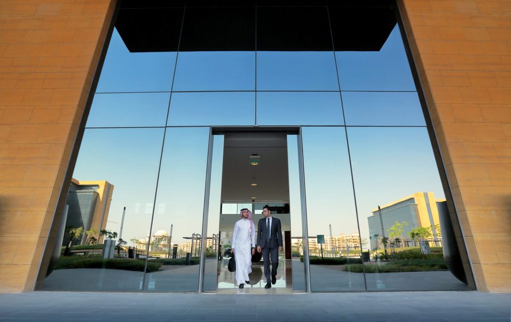 Entry gate to Emaar EC's building in King Abdullah Economic City