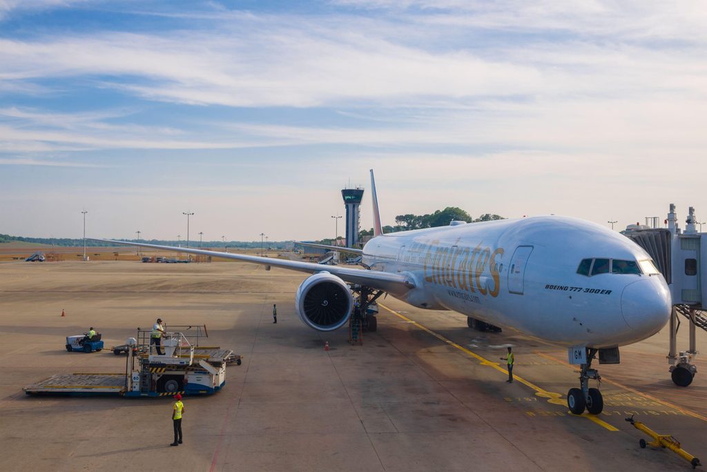 An Emirates Boeing 777-300R. The Morocco facility will convert passenger planes to cargo