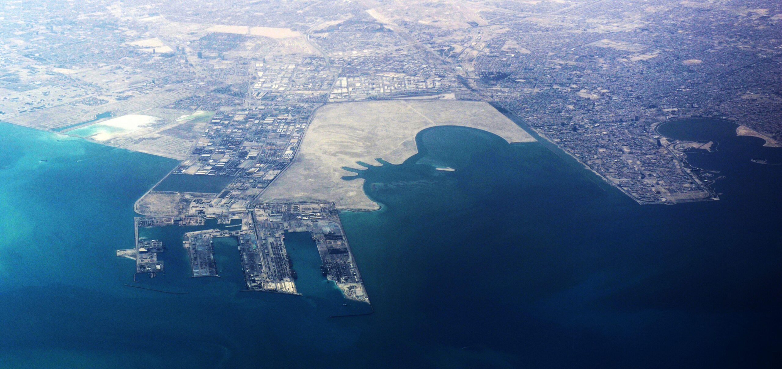 Dammam logistics port from air