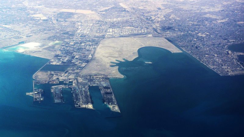 Dammam logistics port from air
