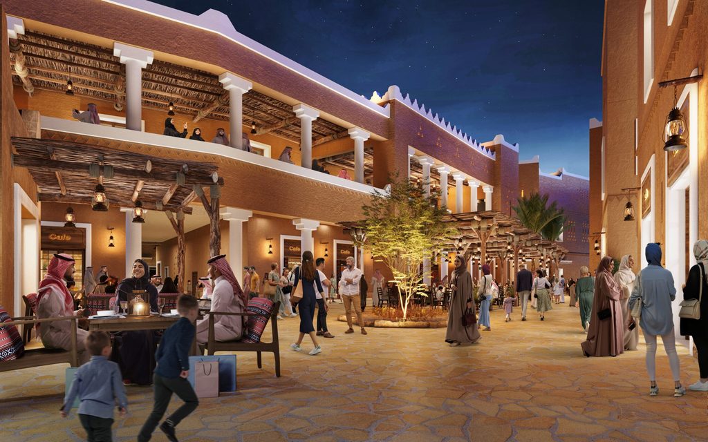 An artist's impression of part of the Diriyah Square development