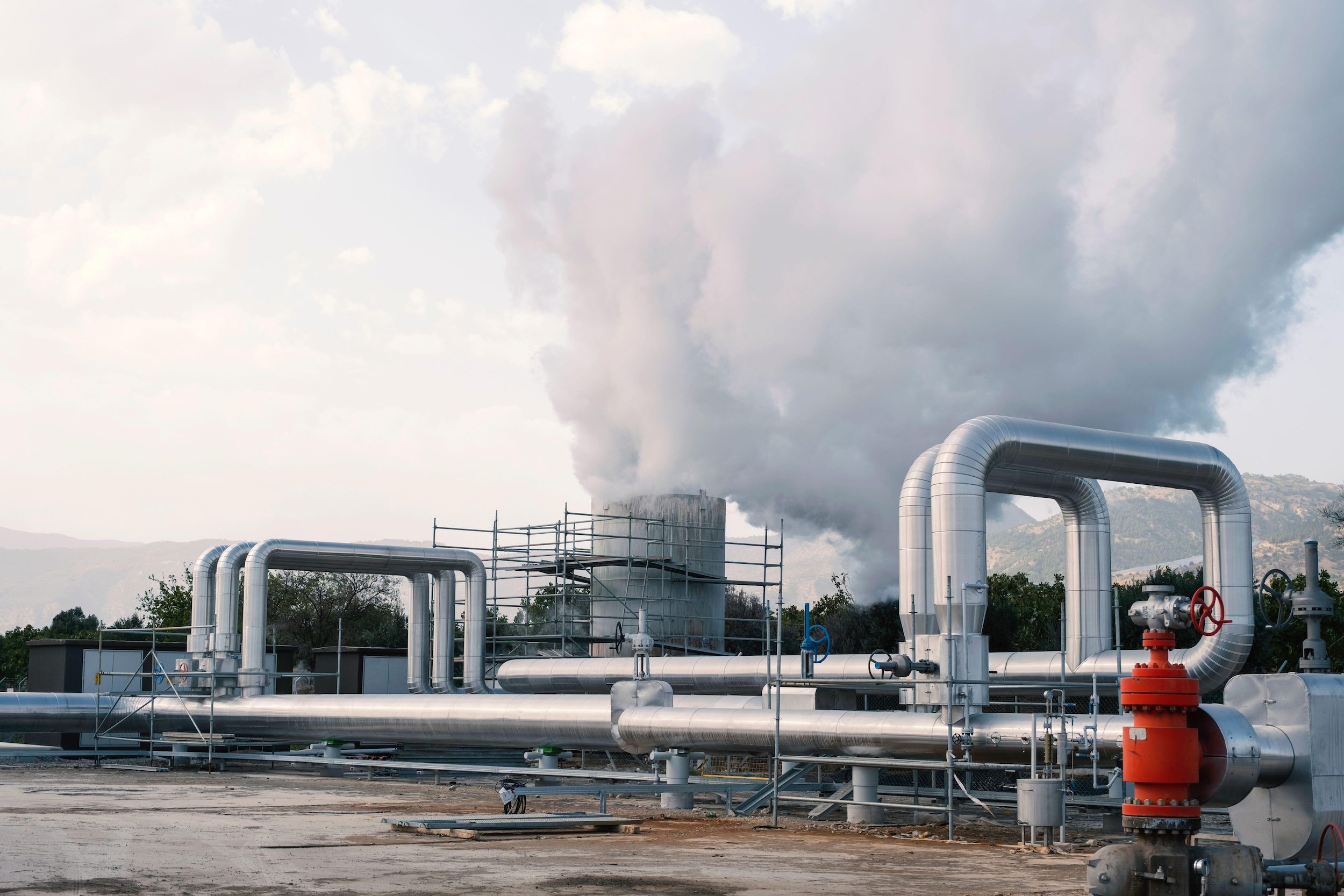 A geothermal power station in Turkey