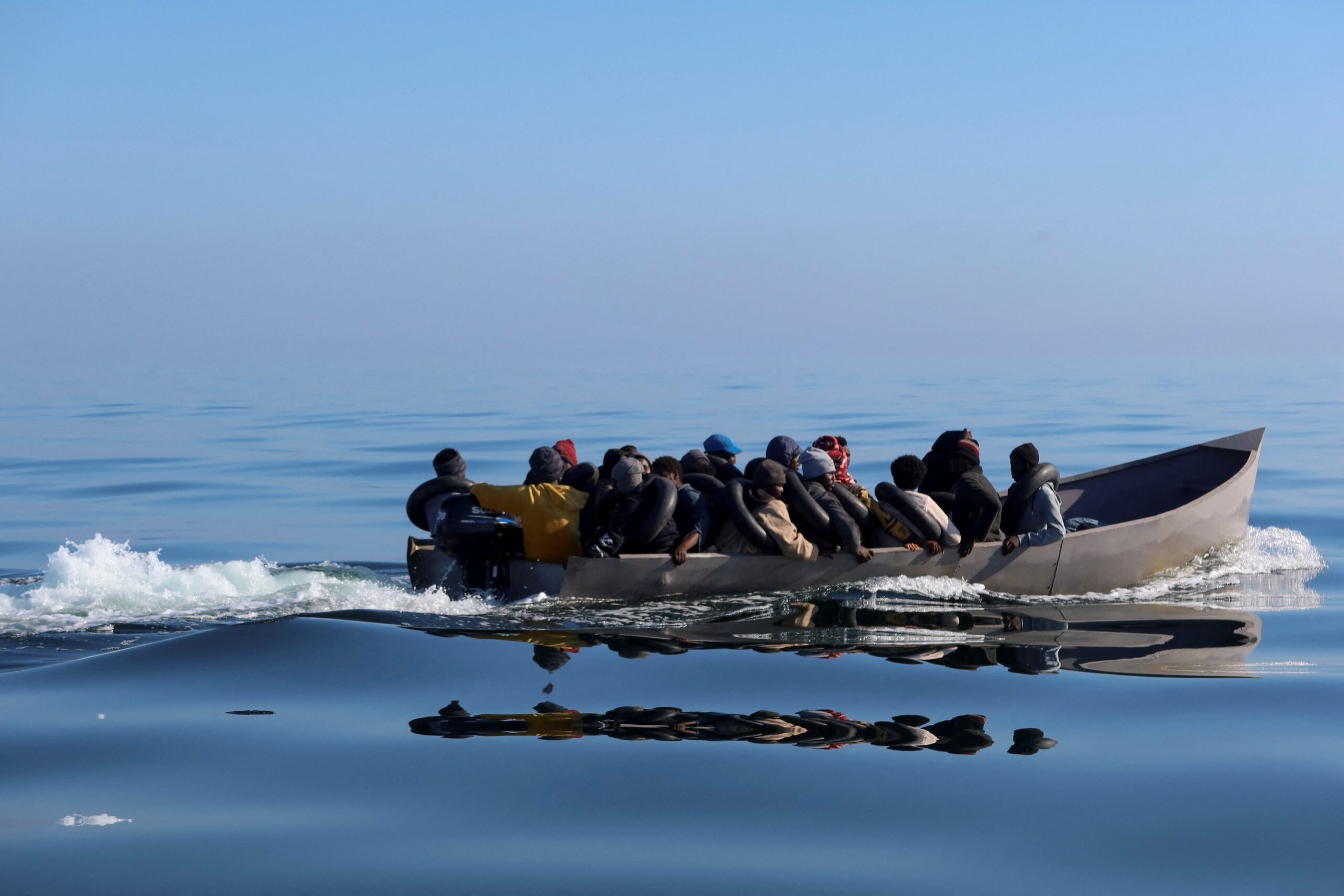 Migrants attempting to reach Italy from Tunisia. About 270,000 so-called irregular migrants arrived in the EU via sea crossings last year