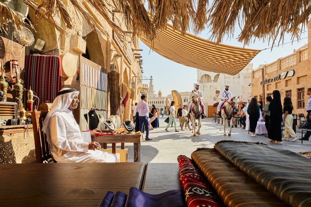 Souq Waqif in Qatar. The country's tourism plans including shopping festivals as part of plans to reach increase visitor numbers to 6 million by 2030