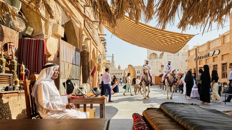 Souq Waqif in Qatar. The country's tourism plans including shopping festivals as part of plans to reach increase visitor numbers to 6 million by 2030
