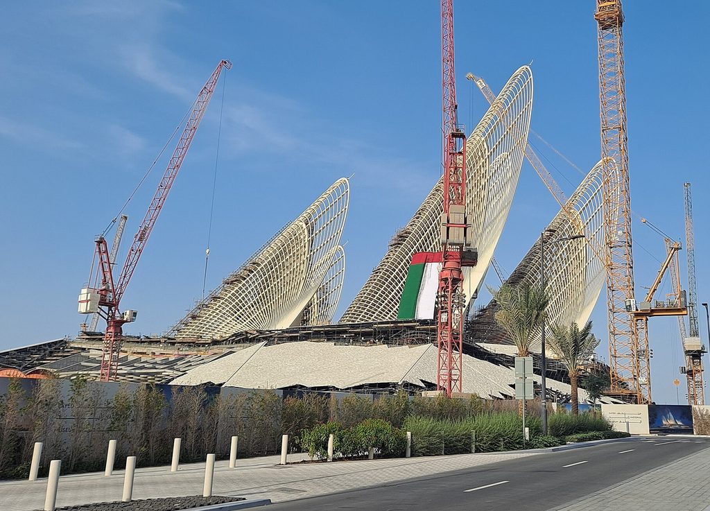 The under-construction Zayed National Museum in Abu Dhabi