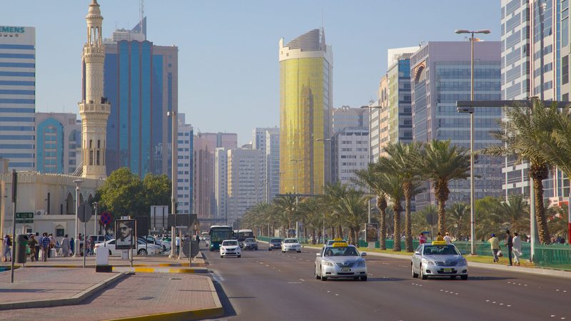 Traffic on Fourth Street, Abu Dhabi. The Yahsat and Bayanat merger could help bring self-driving cars to the emirate