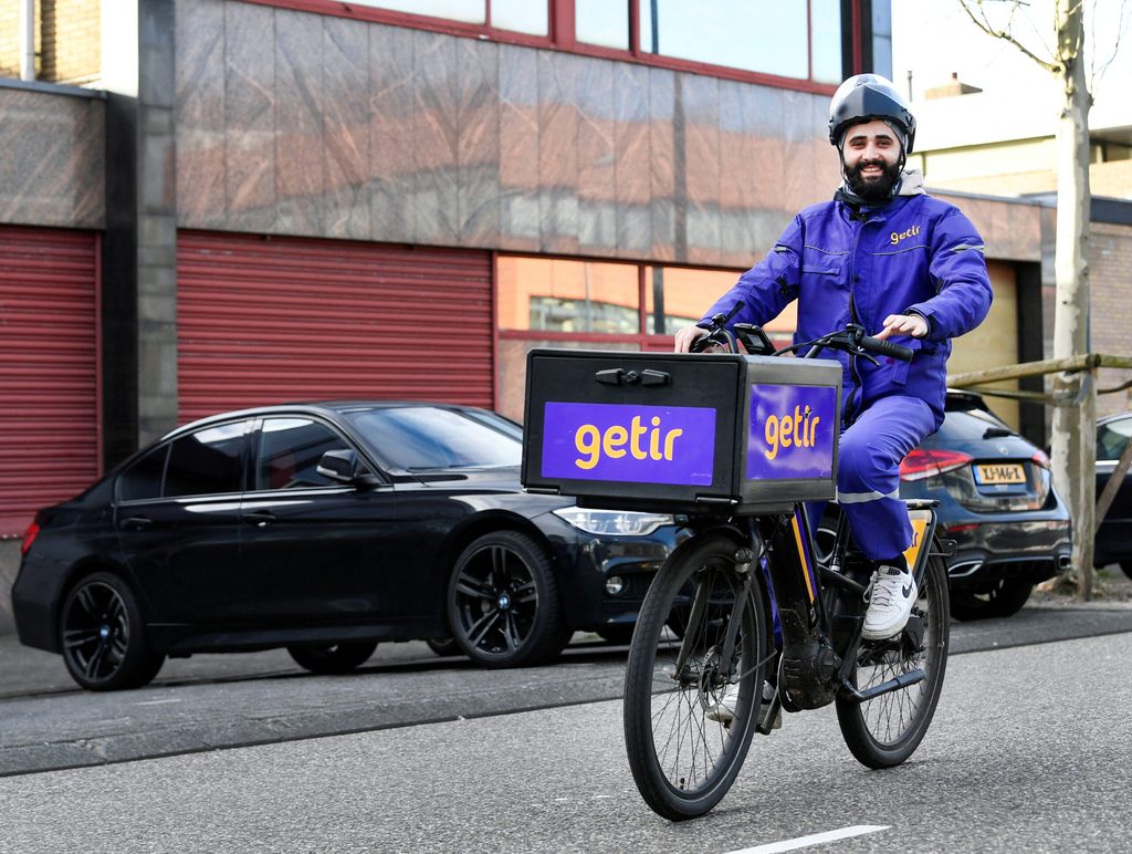 A Getir delivery driver in the Netherlands, one of the Turkish company's last remaining European markets