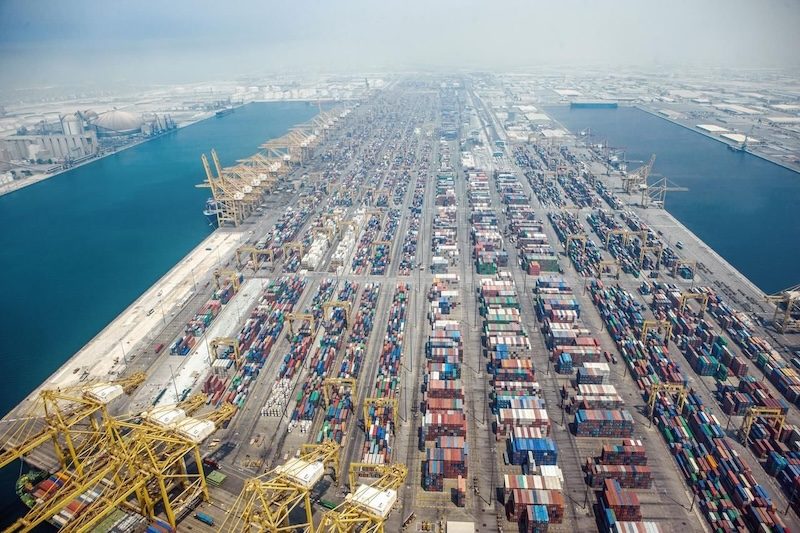 A view of Jebel Ali Port. Trade between the UAE and India rose from $72.9 billion to $84.5 billion between 2021 and 2023