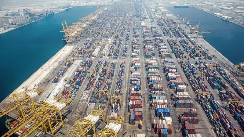 A view of Jebel Ali Port. Trade between the UAE and India rose from $72.9 billion to $84.5 billion between 2021 and 2023