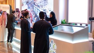 The Modon pavilion at the Industry and Local Content Medina Forum last year. The number of ready-built factories increased to 1,301 in 2023
