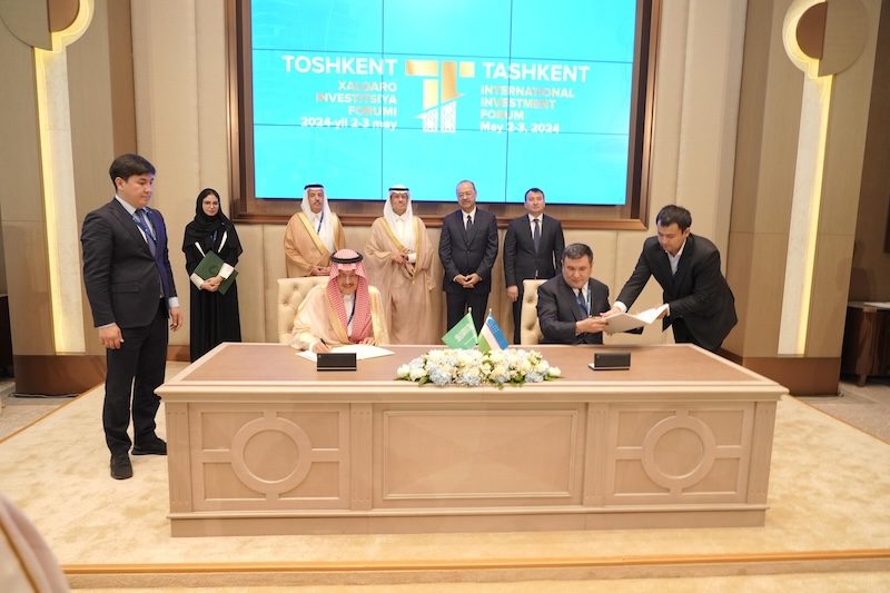 The power purchase agreement is isgned in the presence of Uzbek prime minister Abdulla Aripov and Saudi energy minister Prince Abdulaziz bin Salman Al Saud