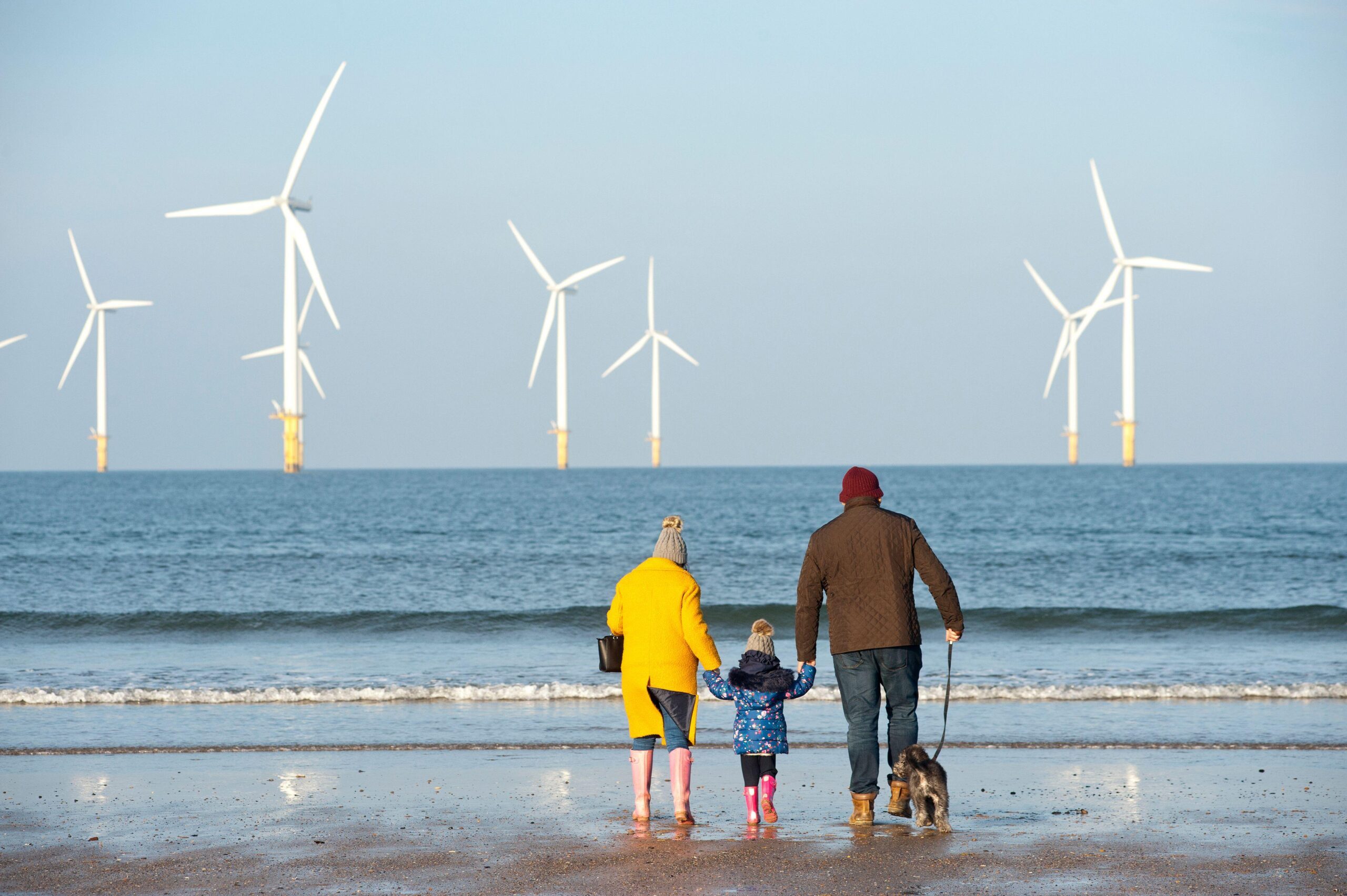 An offshore wind farm in the UK. The projects planned by Masdar and Bapco could be the first such facilities in the Middle East