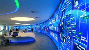 A view of the 'command centre' at Adnoc headquarters. Adnoc L&S serves more than 100 customers worldwide, including Adnoc