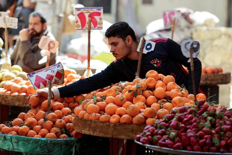 A market in Cairo. The meeting of the central bank’s MPC was its first since Egypt secured $8 billion in financial support from the IMF in March