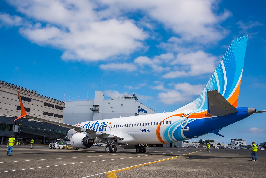 A FlyDubai Boeing 737 Max. The airline's CEO says Boeing is 'fantastic' but he has sent inspectors to the manufacturer's facilities