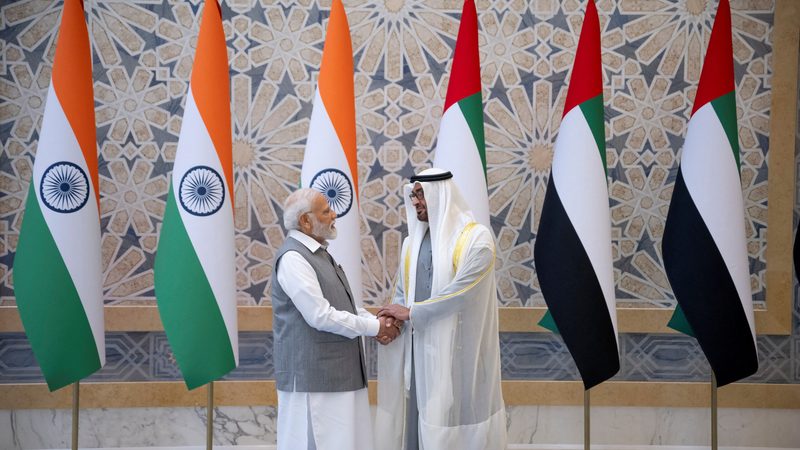 UAE President Sheikh Mohamed bin Zayed Al Nahyan and Indian Prime Minister Narendra Modi met last year to improve trade relations, but red tape still hampers investment