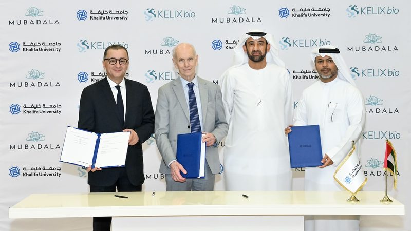Abu Dhabi's Khalifa University of Science and Technology, Mubadala Investment Company and Kelix Bio announce plans to collaborate on R&D into biopharmaceutical technologies