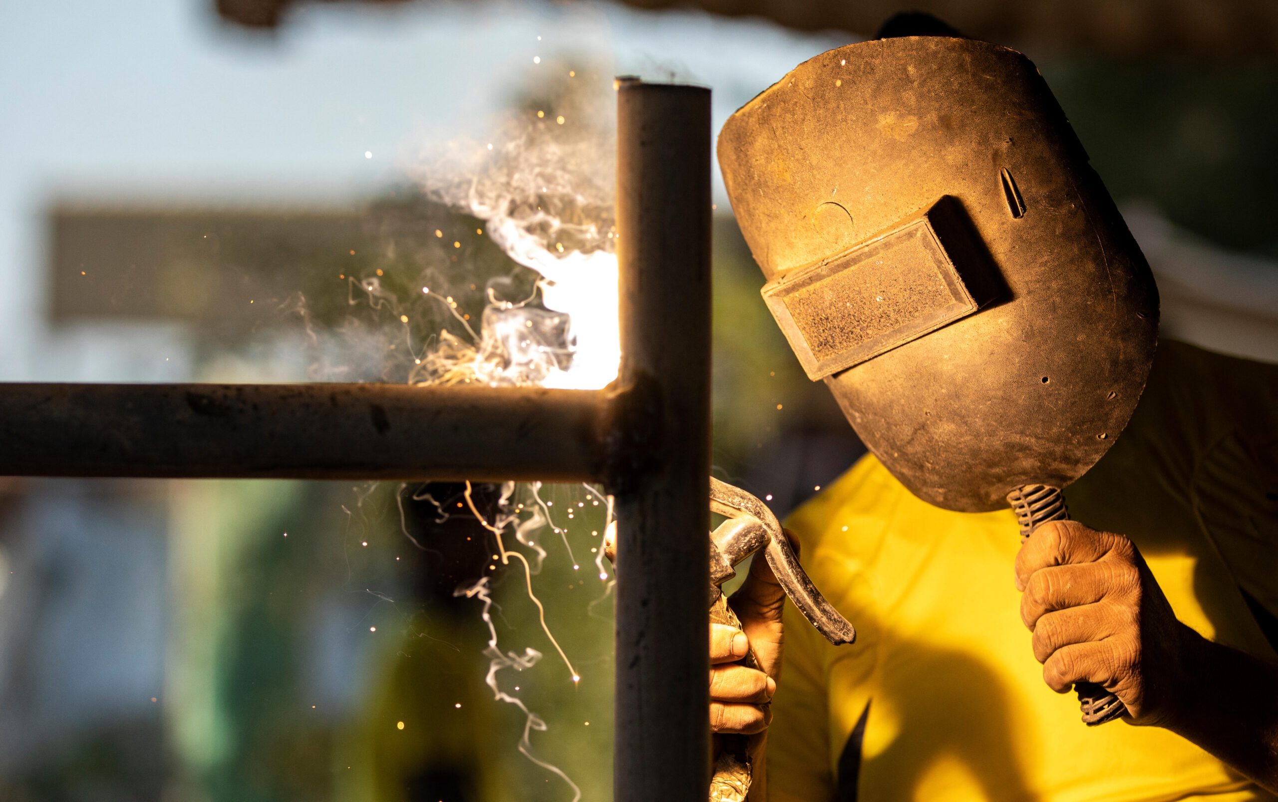 A welder at work in Ras Al Kaimah. The northern emirates will benefit from lower electricity tariffs under a new scheme for local manufacturers in the UAE