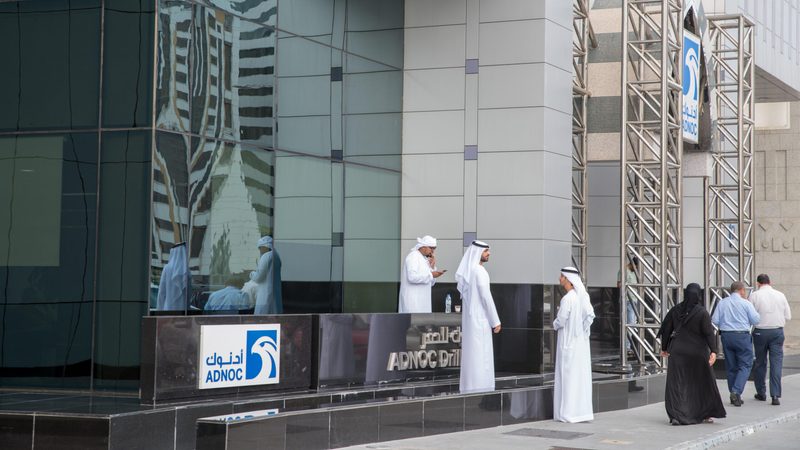 The Adnoc Drilling head office. Adnoc will not be able to sell any more of its stake for at least six months