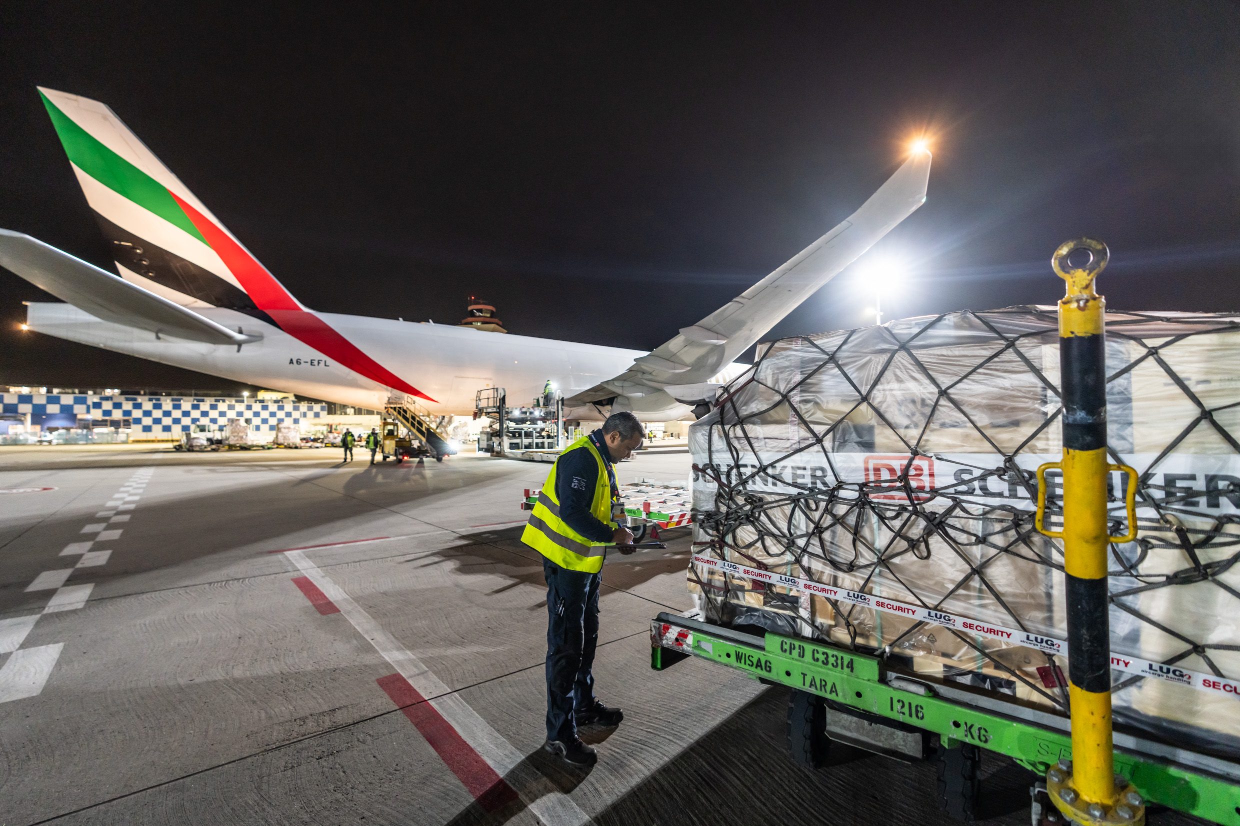 Emirates SkyCargo reported carrying 2.2m tonnes of cargo, an 18% year-on-year increase