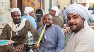 Locals at Daraw market, Egypt. The biggest challenge facing digital banks could be the 60 percent of Egyptians who say they lack internet access
