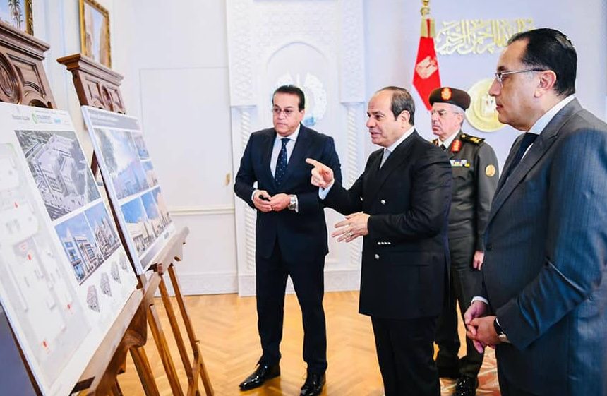Egyptian President Abdel Fattah El-Sisi at a meeting last year to discuss the country's healthcare system. It is estimated that one fifth of Egypt's adult population has diabetes