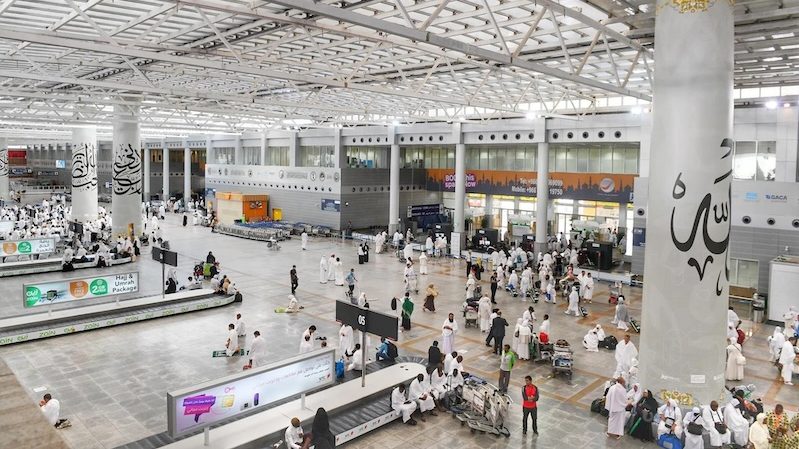 Hajj pilgrims arrive at King Abdulaziz International Airport in Jeddah