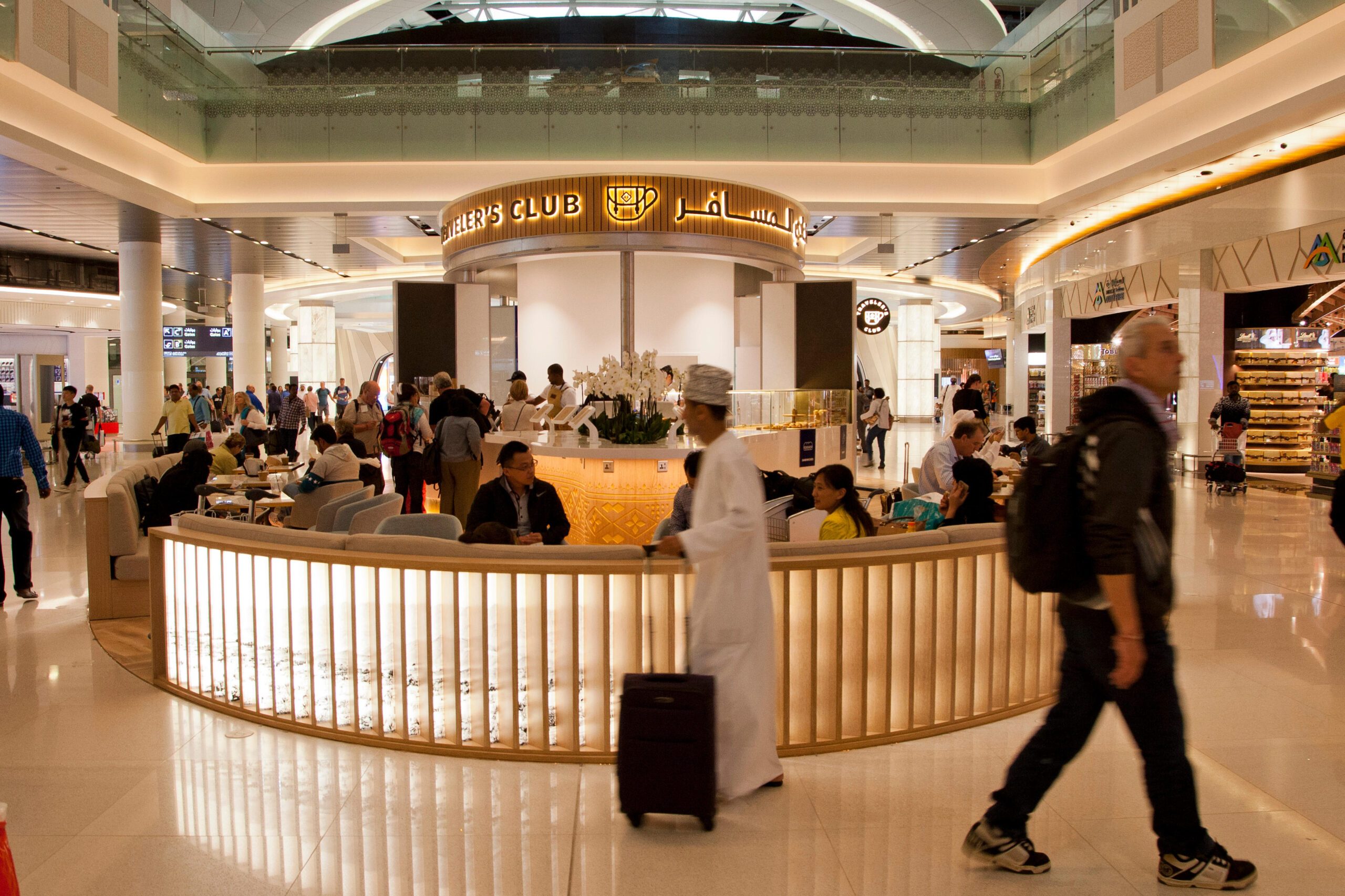 Passengers at Muscat International Airport. Oman plans for it to be joined by six more locations