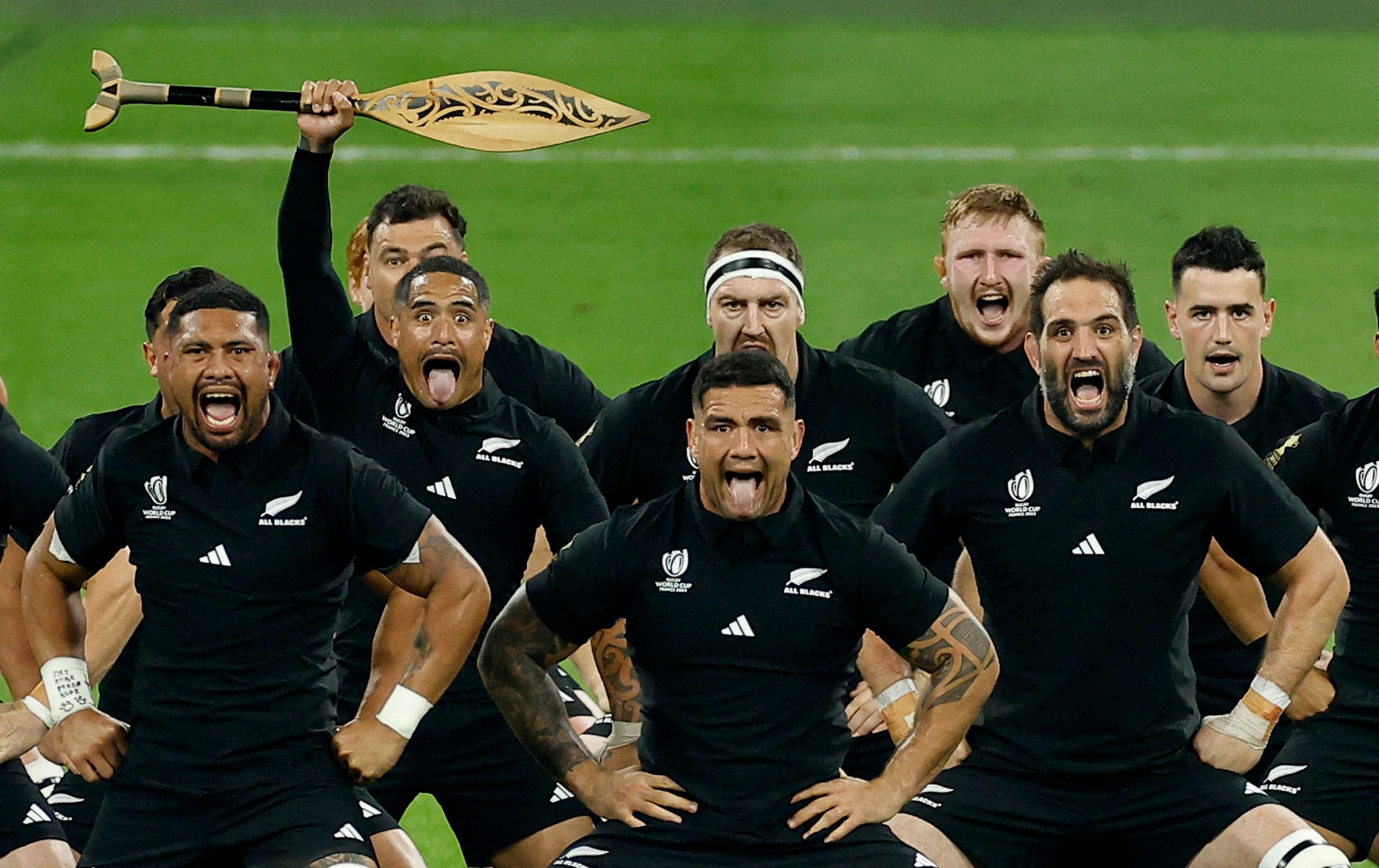 The New Zealand rugby union team performs the Haka ceremony at last year's Rugby World Cup. Qatar is said to have offered close to $1bn for World Rugby's new competition