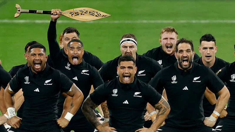 The New Zealand rugby union team performs the Haka ceremony at last year's Rugby World Cup. Qatar is said to have offered close to $1bn for World Rugby's new competition