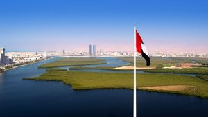 Flag, Outdoors, Water The emirate's mega tourism projects offer promising opportunities for investors and are a catalyst to attract new investment