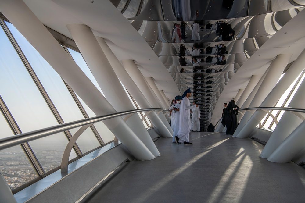 Saudi budget deficit Sky Bridge in Riyadh