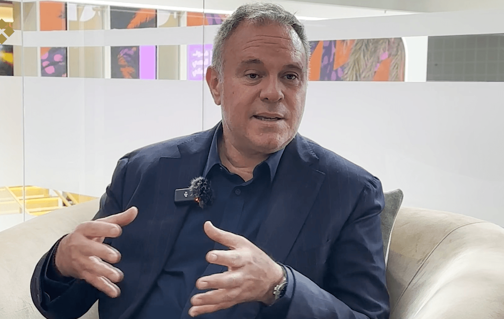 Head, Person, FaceCon Korfiatis, CEO of Oman Air, told AGBI at Arabian Travel Market in Dubai in May that having one full-service airline and one low-cost carrier in Oman 'makes complete sense' Oman Air 