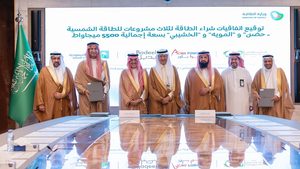 Saudi Arabia's energy minister Abdulaziz bin Salman Al Saud at the power purchase agreement signing ceremony