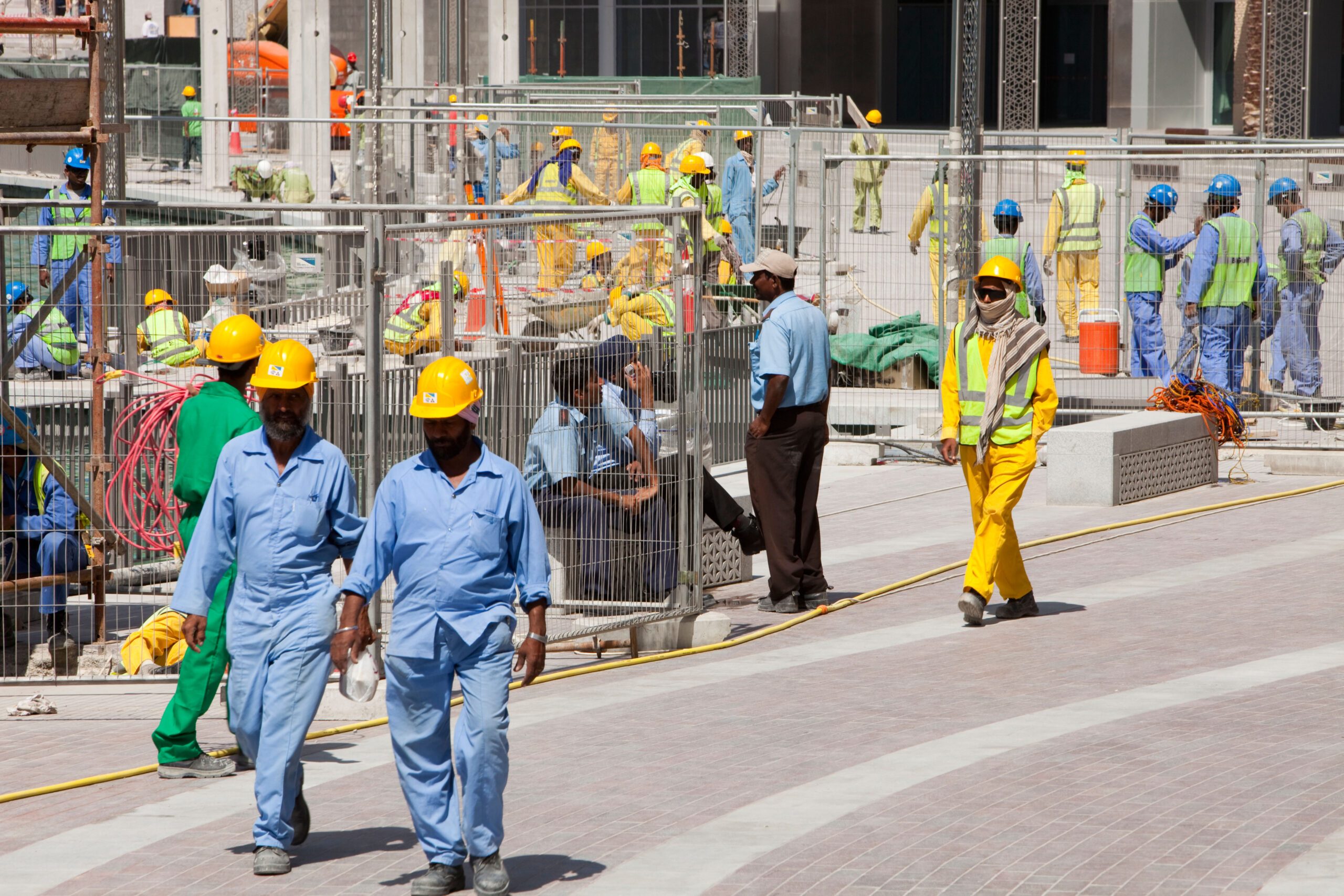 Construction workers in Dubai. Contractor Drake & Scull has completed its restructuring process