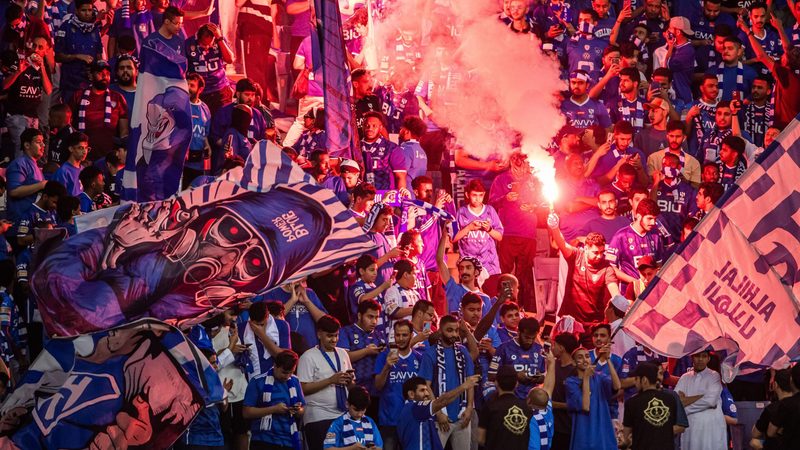 Fans of Saudi team Al Hilal at King Fahd International Stadium in Riyadh. Will Mena football clubs be as enthusiastic about the Club World Cup?