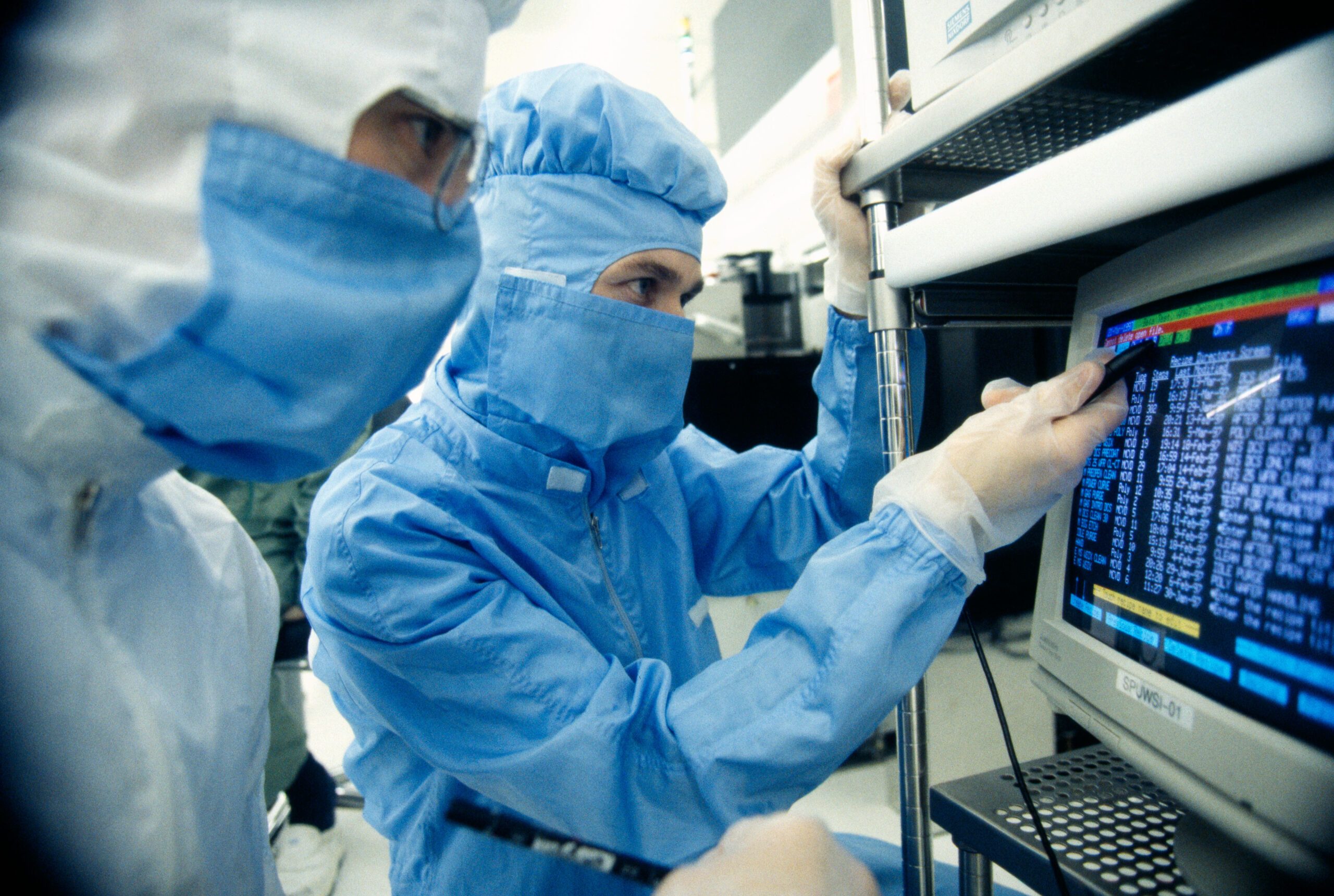 Workers at a semiconductor factory. Saudi Arabia wants global semiconductor design companies to set up in the kingdom