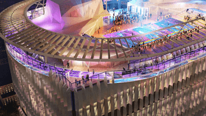 The 130-metre Global Sports Tower will have an internal area of 84,000 sq m to include more than 30 different sports facilities