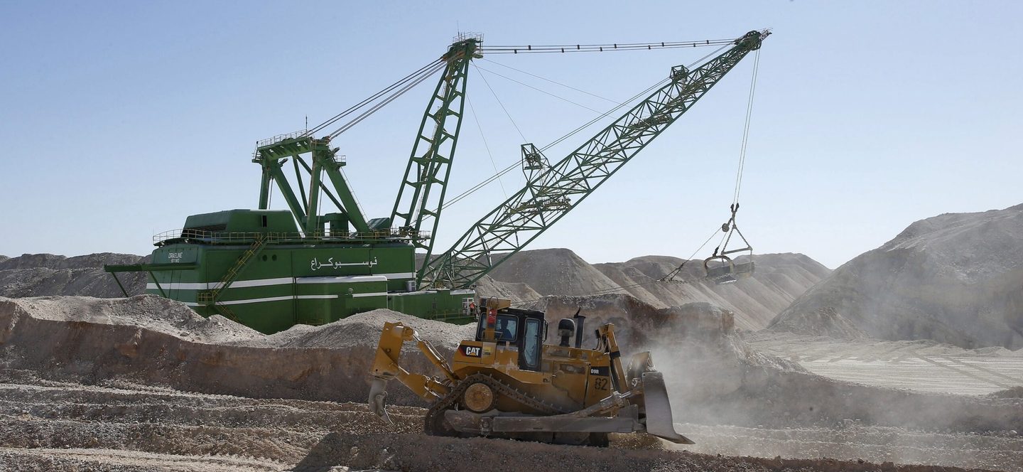 A phosphate mine in the southern provinces of Morocco. The country has about 70% of the world's reserves