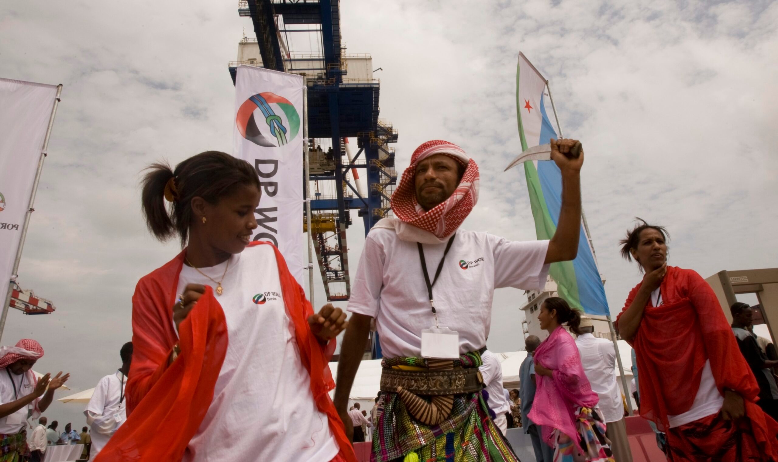 Dancers at the opening ceremony for the Doraleh container terminal in 2009. Relations between DP World and the Djibouti authorities have since soured