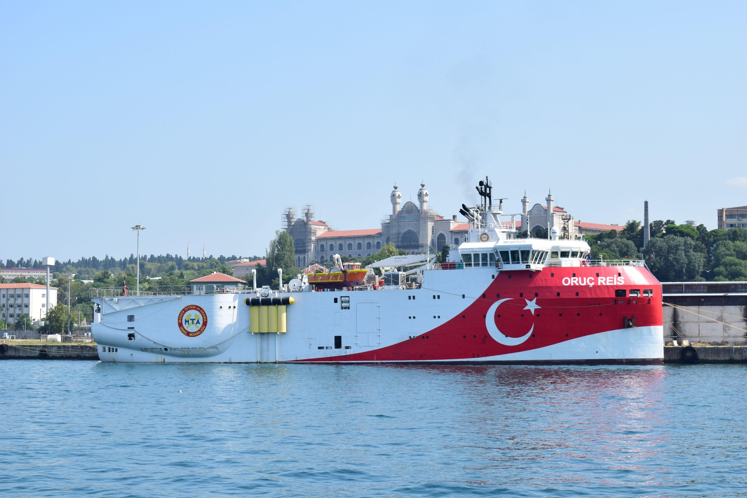 The Oruç Reis research vessel at Haydarpasa Port in Istanbul. It will start surveying the undersea blocks off Somalia in October