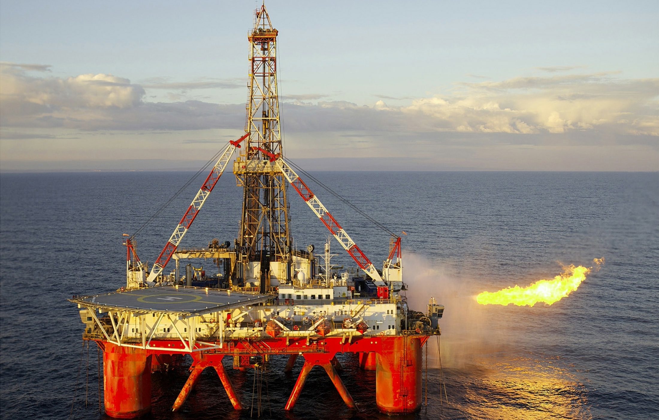 A Santos-owned rig in the Bass Strait south-west of Melbourne, Australia