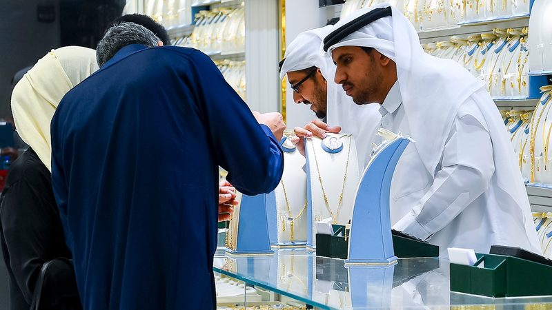 Shopping for gold jewellery in Doha, Qatar