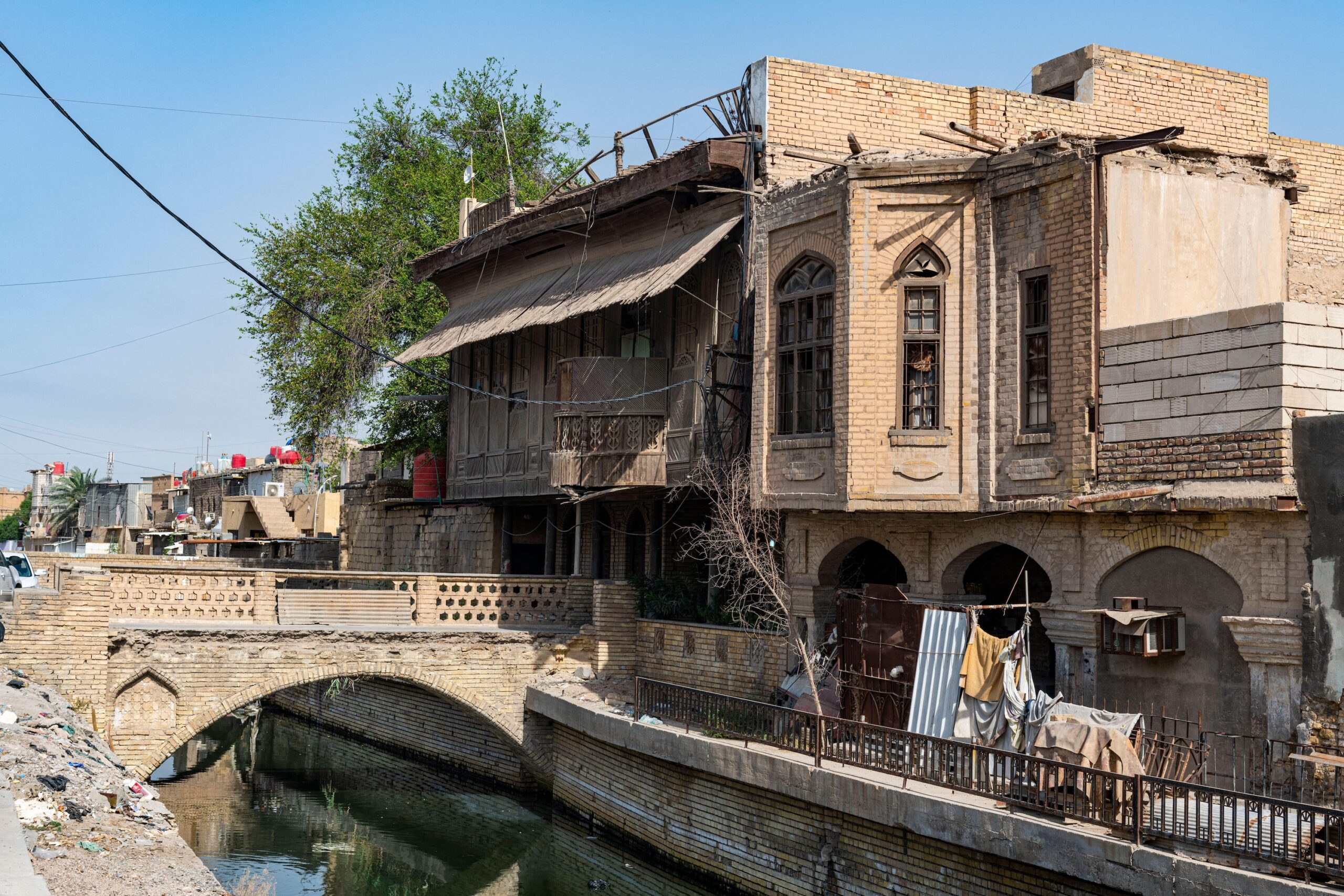 Old merchant houses in Basra, Iraq. A Japanese company will provide construction machinery for a project there