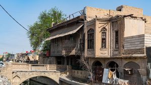 Old merchant houses in Basra, Iraq. A Japanese company will provide construction machinery for a project there