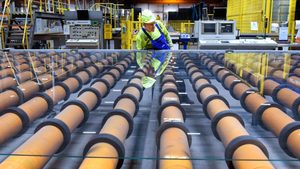 A German glass factory owned by French conglomerate Saint-Gobain. The company bought businesses in Egypt and Saudi Arabia last year