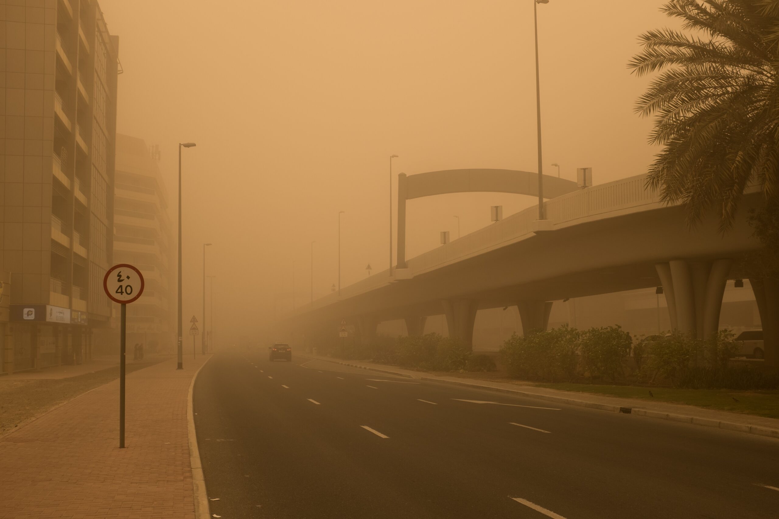 A sandstorm in Dubai. Air quality and stormwater management are high on the agenda for GCC nations