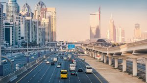 The Sheikh Zayed Road in Dubai. Aldar recently announced it would develop its first commercial building between the road and the DIFC