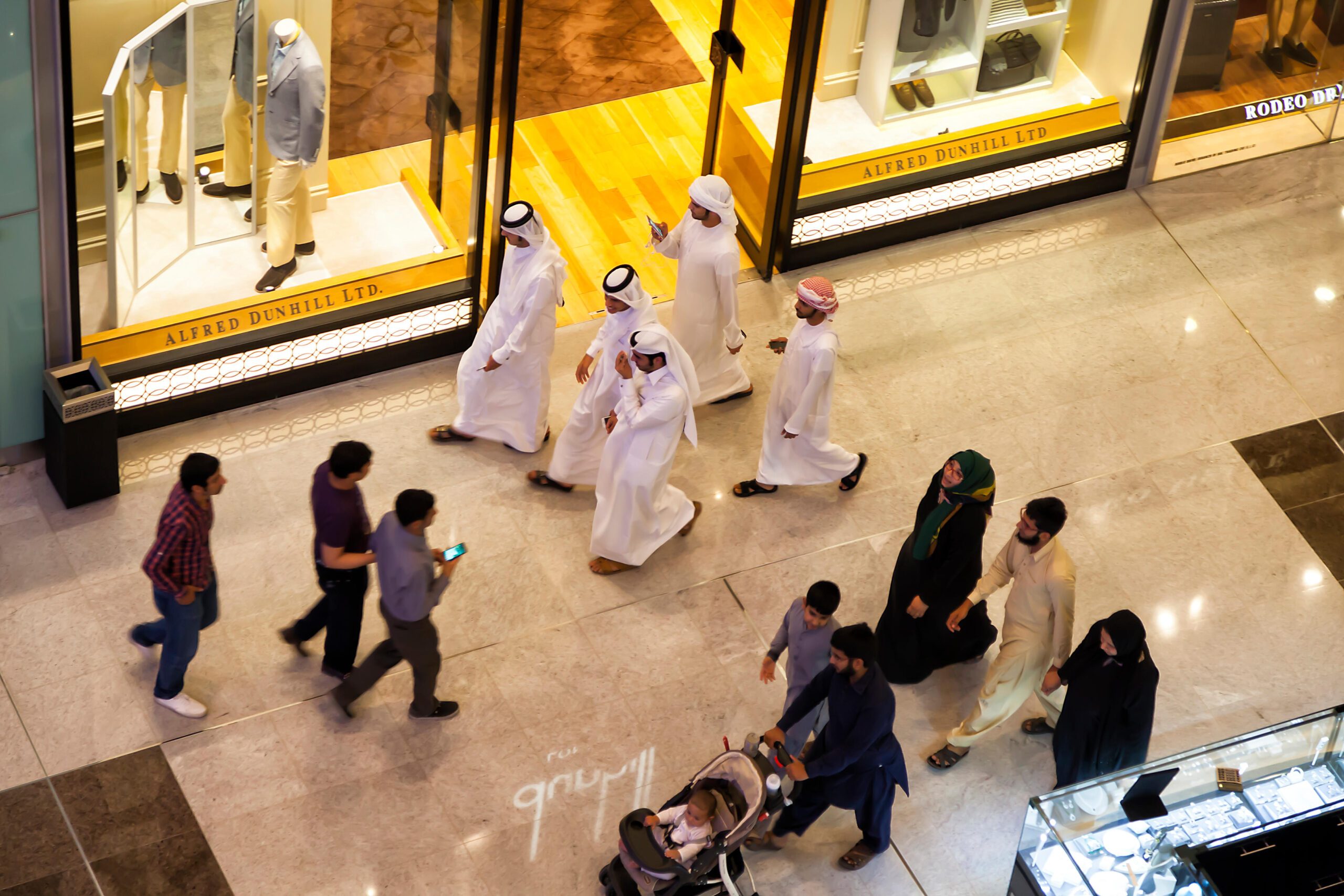Shoppers at Dubai Mall. Relatively modest consumer inflation in the UAE has been offset by steep rises in housing costs